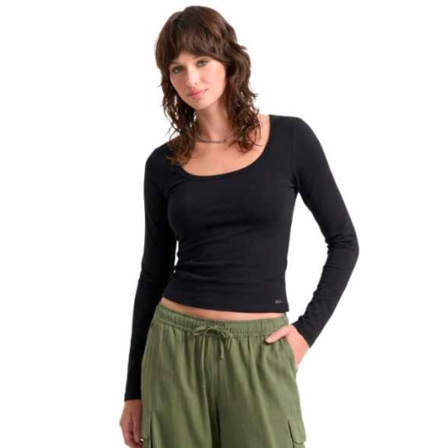 Remera ML D Rib Fleece
