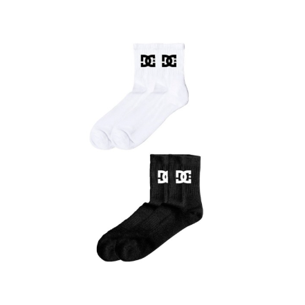 Medias DC Mid Crew B & W Pack*2